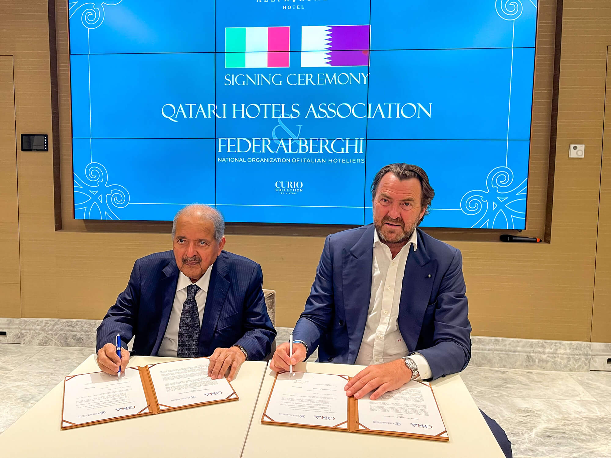 QHA signs an MOU with Italian Association of Hoteliers